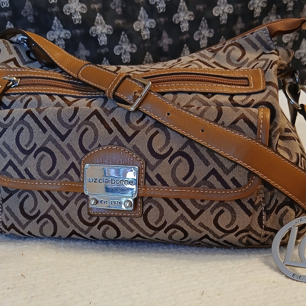 Liz Claiborne Brown and Tan Shoulder Bag
